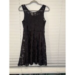 Express Cocktail Party Dress Small Petite‎ Eyelet Lace goth witchy